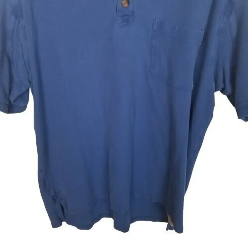 Duluth Trading Co Mens Polo Shirt Size XL Gorpcore Business Casual Cotton Blue